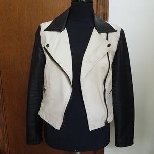 Black and White Moto Jacket